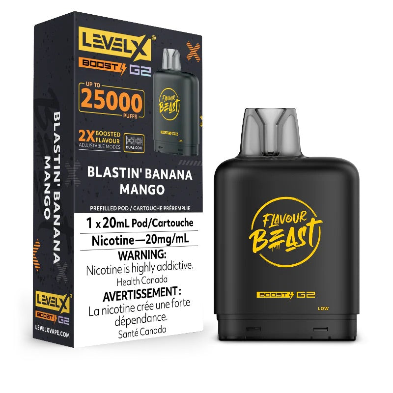 Flavour Beast Level x Boost G2 25k Blastin’ Banana Mango*