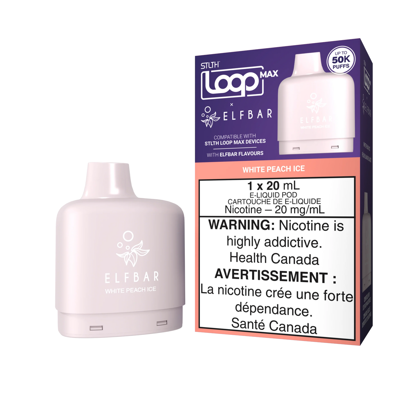 Stlth Loop Max x ELFBAR 50k White Peach ICE