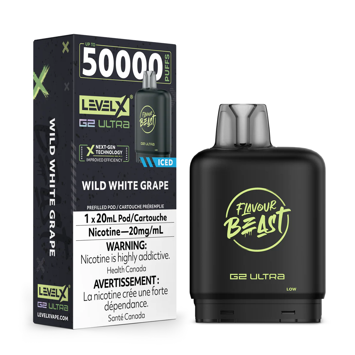 Flavour Beast Level X G2 Ultra 50k Wild White Grape*