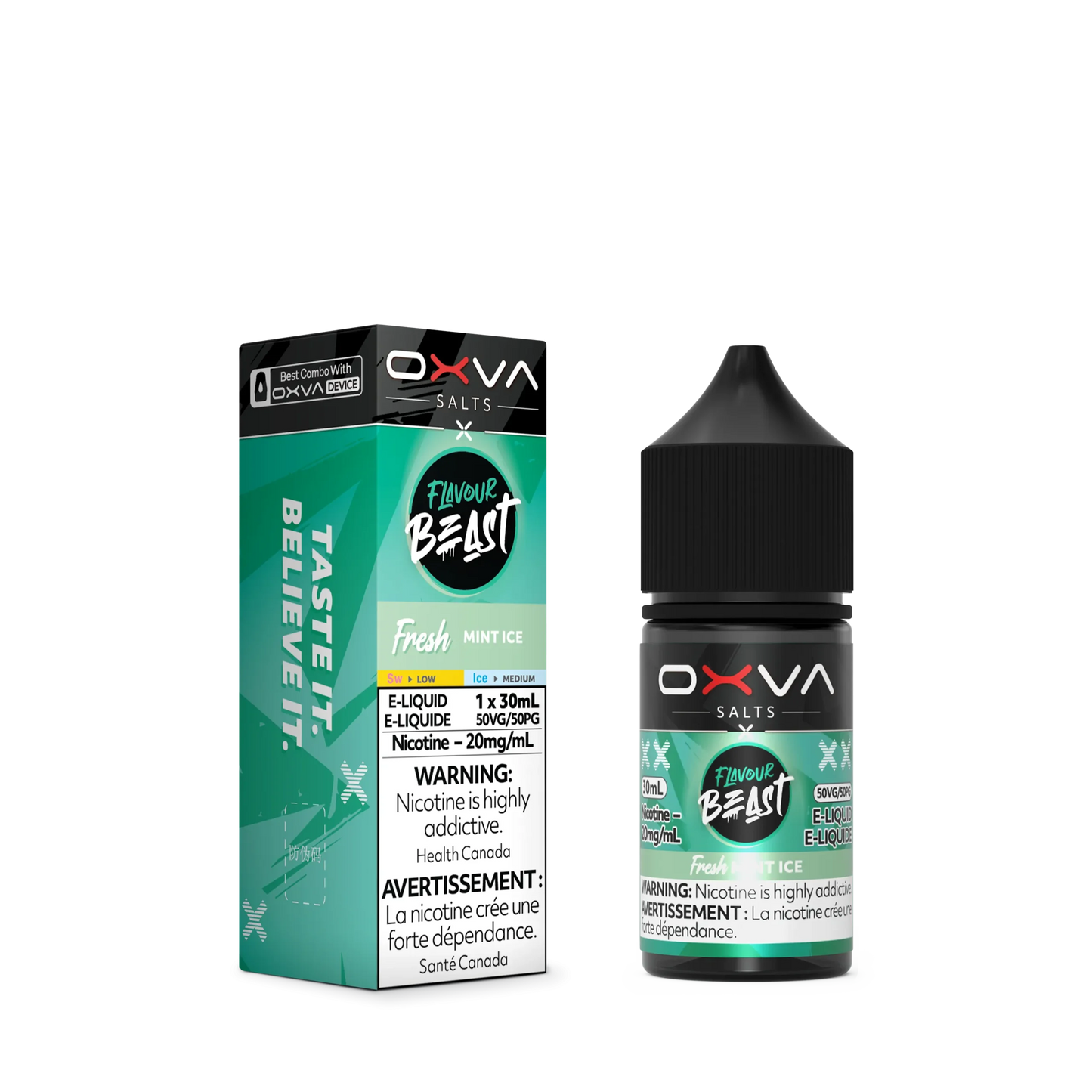 Flavour Beast x OXVA E-Liquid 20mg Fresh Mint Ice