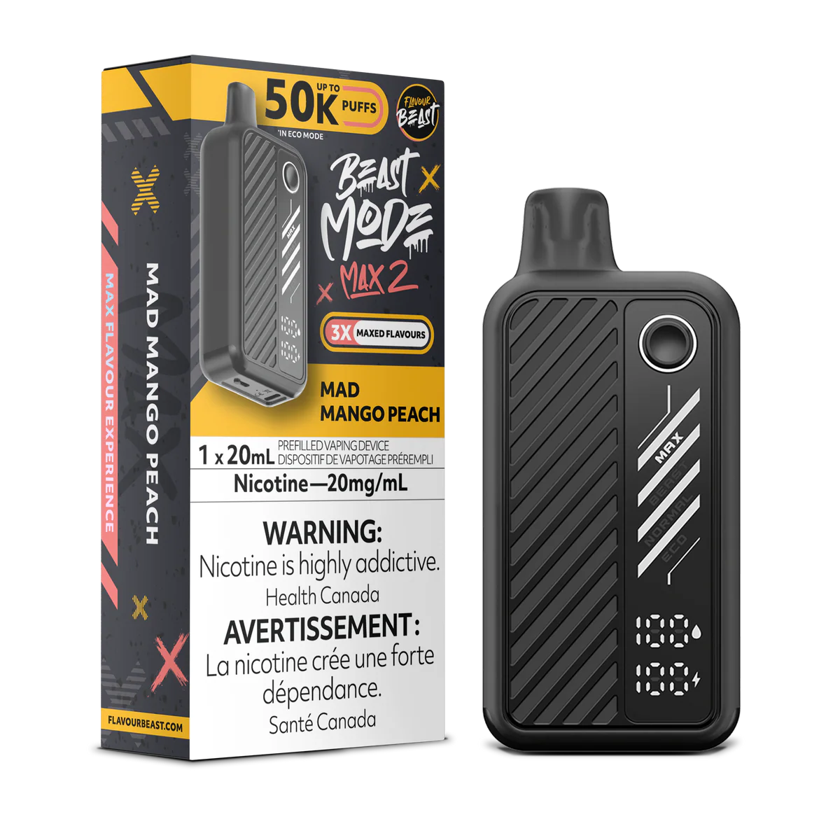 Flavour Beast Beast Mode Max 2 50k Mad Mango Peach*