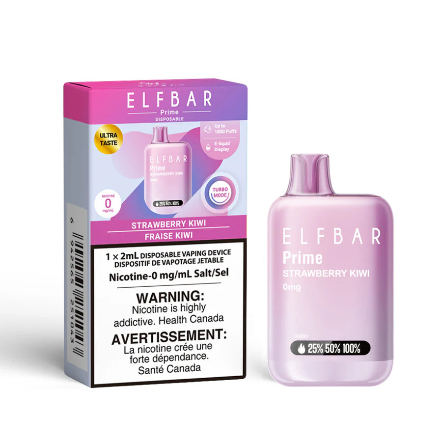 Elfbar 1800 Nicotine Free Strawberry Kiwi (Provincial Tax)