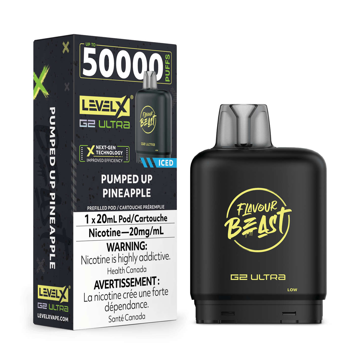 Flavour Beast Level X G2 Ultra 50k Pumped Up Pineapple (Provincial Tax)