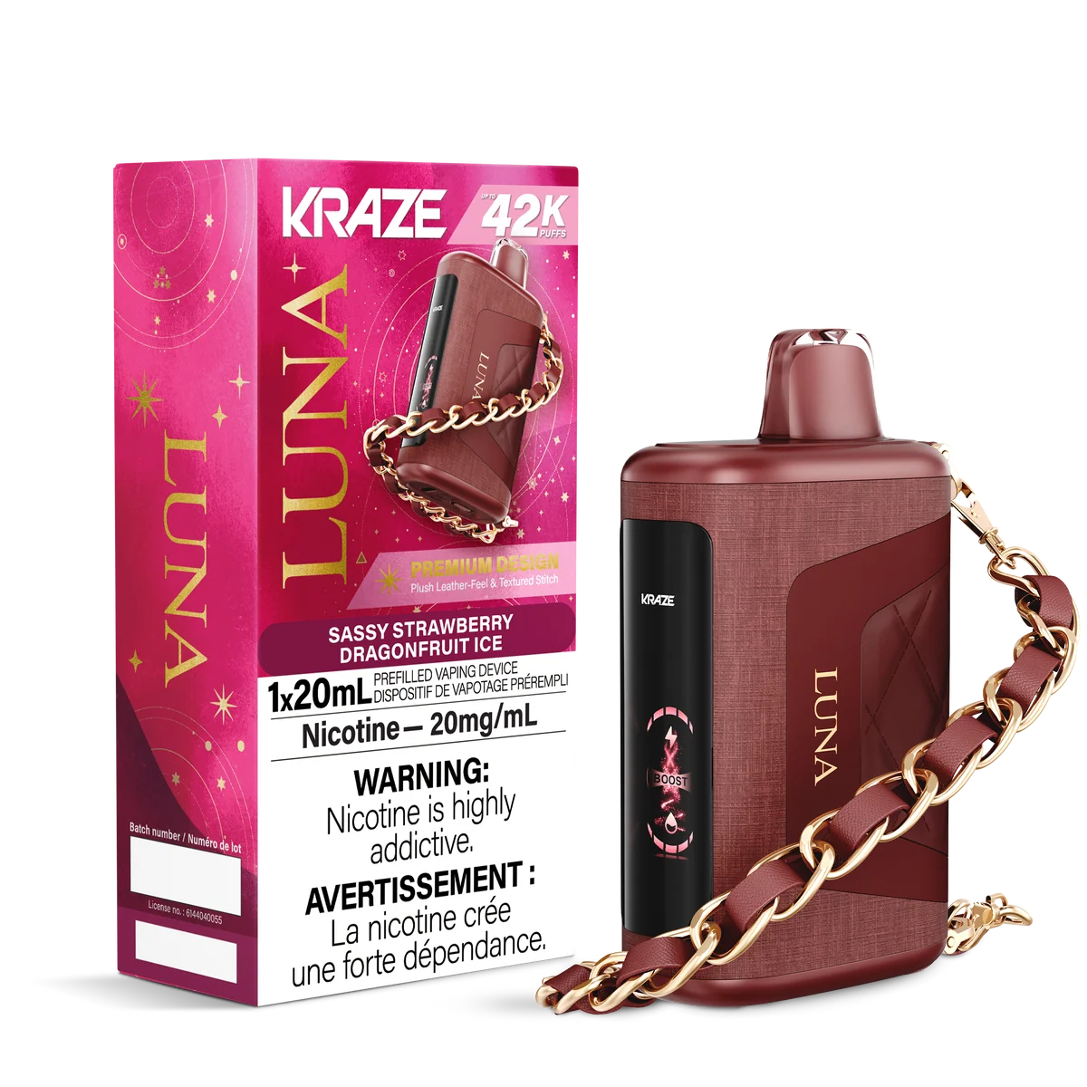 Kraze Luna 42k Sassy Strawberry Dragonfruit ice*