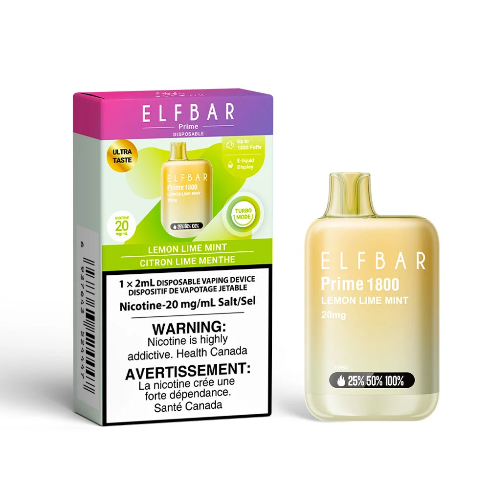 ELFBAR 1800 lemon lime mint (Provincial Tax)