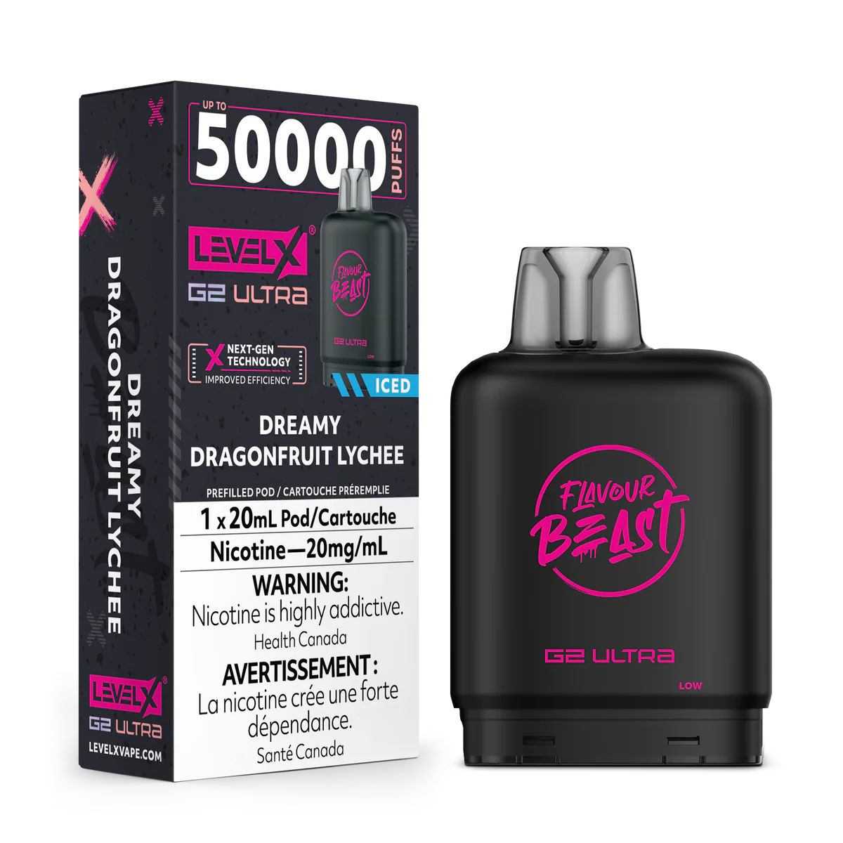 Flavour Beast Level X G2 Ultra 50k Dreamy Dragonfruit Lychee*