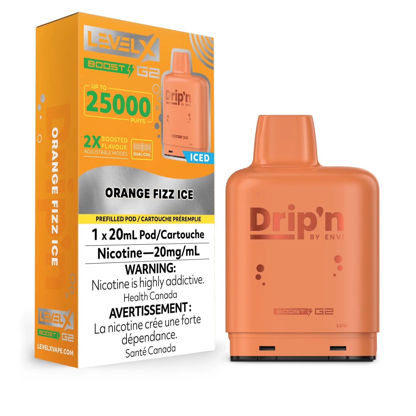 Drip’n Level x Boost G2 25k Orange Fizz Ice (Provincial Tax)