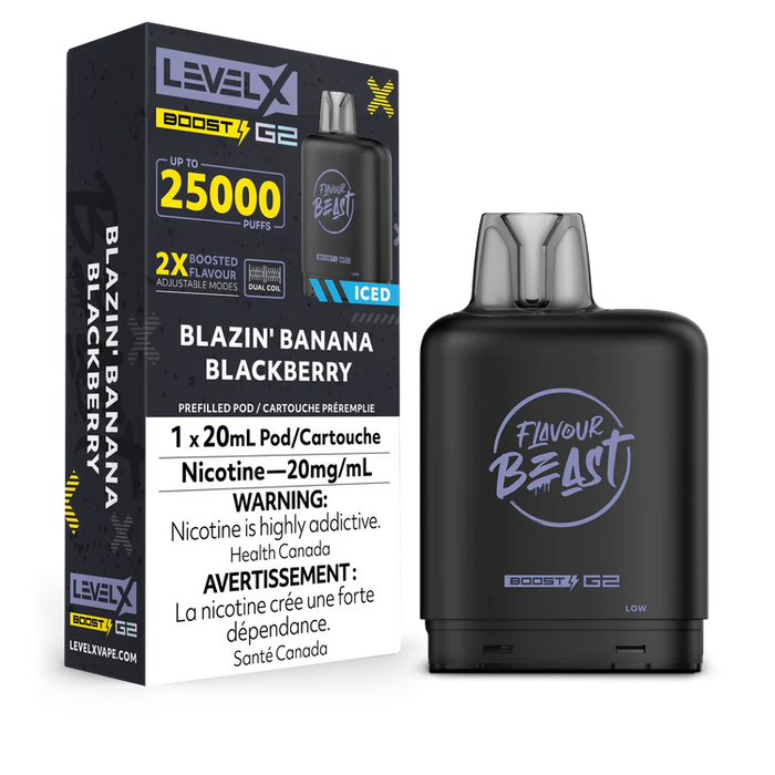 Flavour Beast Level x Boost G2 25k Blazin Banana Blackberry *