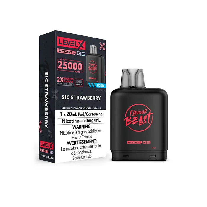 Flavour Beast Level x Boost G2 25k Sic Strawberry ICED*