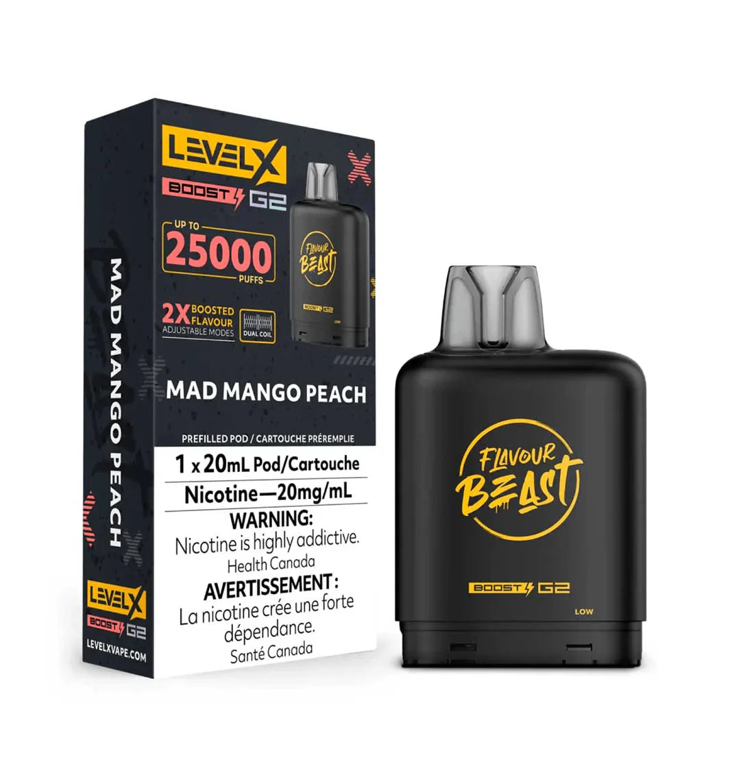 Flavour Beast Level x Boost G2 25k Mad Mango Peach *