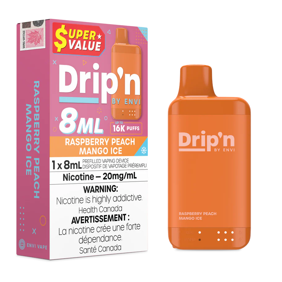 Drip’n 16k Raspberry Peach Mango (Provincial Tax)