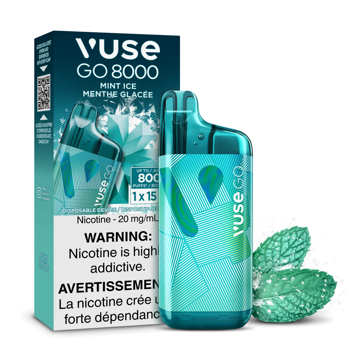 Vuse Go 8000 Mint ice 2.0 (Provincial Tax)