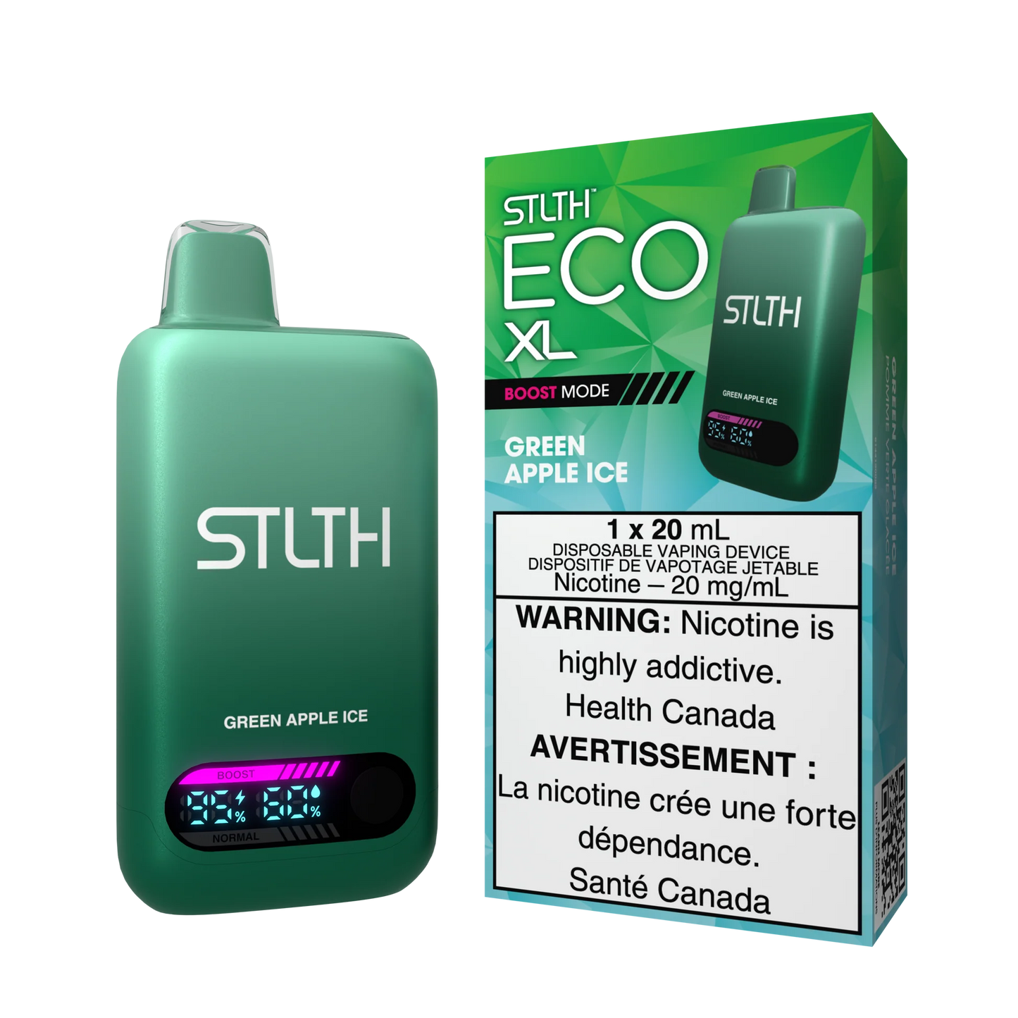 Stlth eco XL green apple ice (provincial)