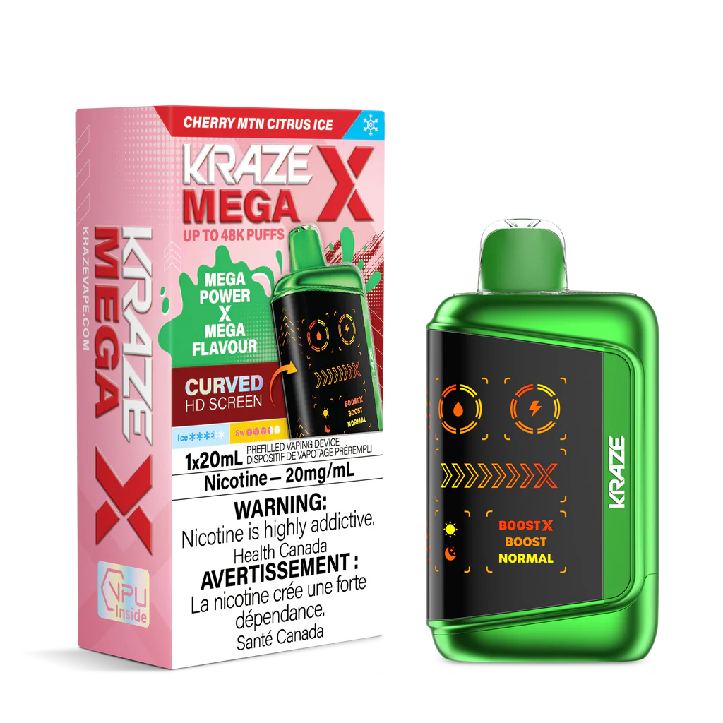 Kraze mega x 48k Cherry mtn citrus ice