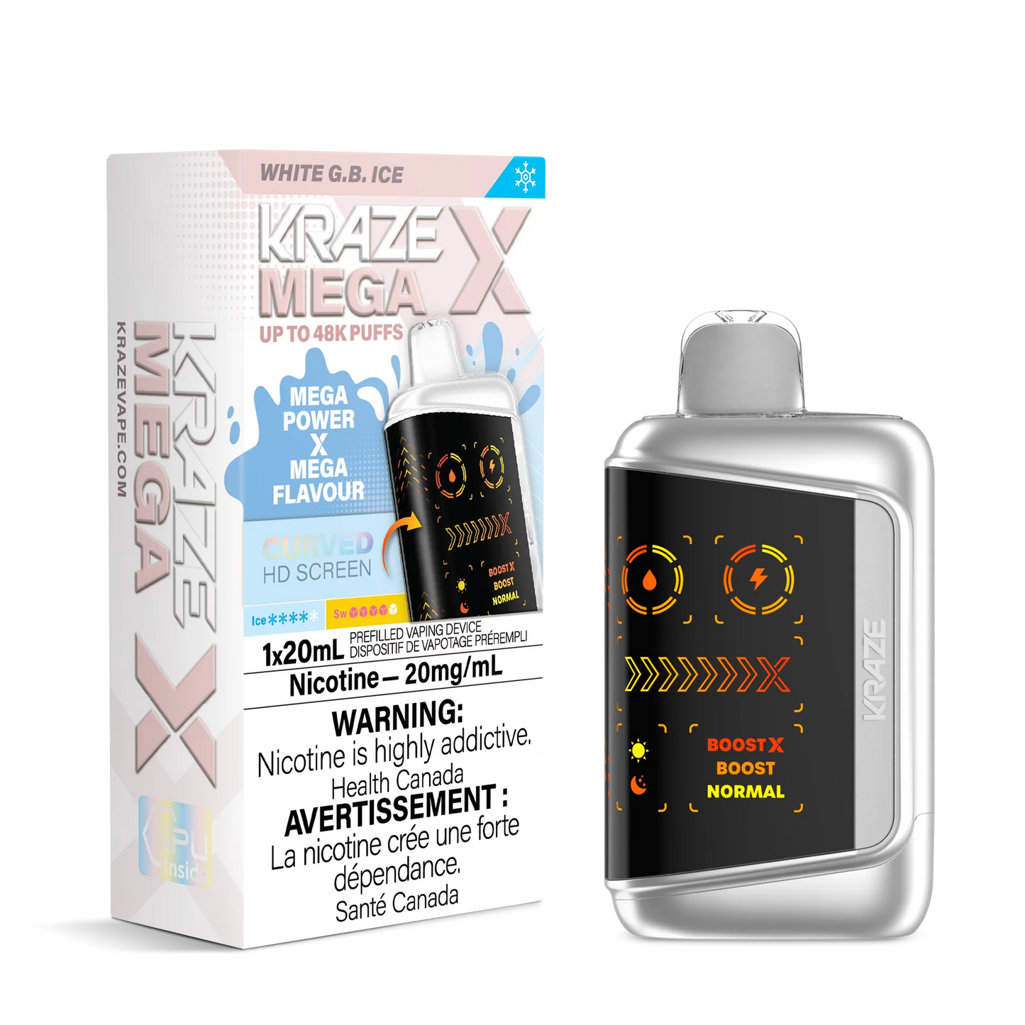 Kraze mega x 48k white gb ice