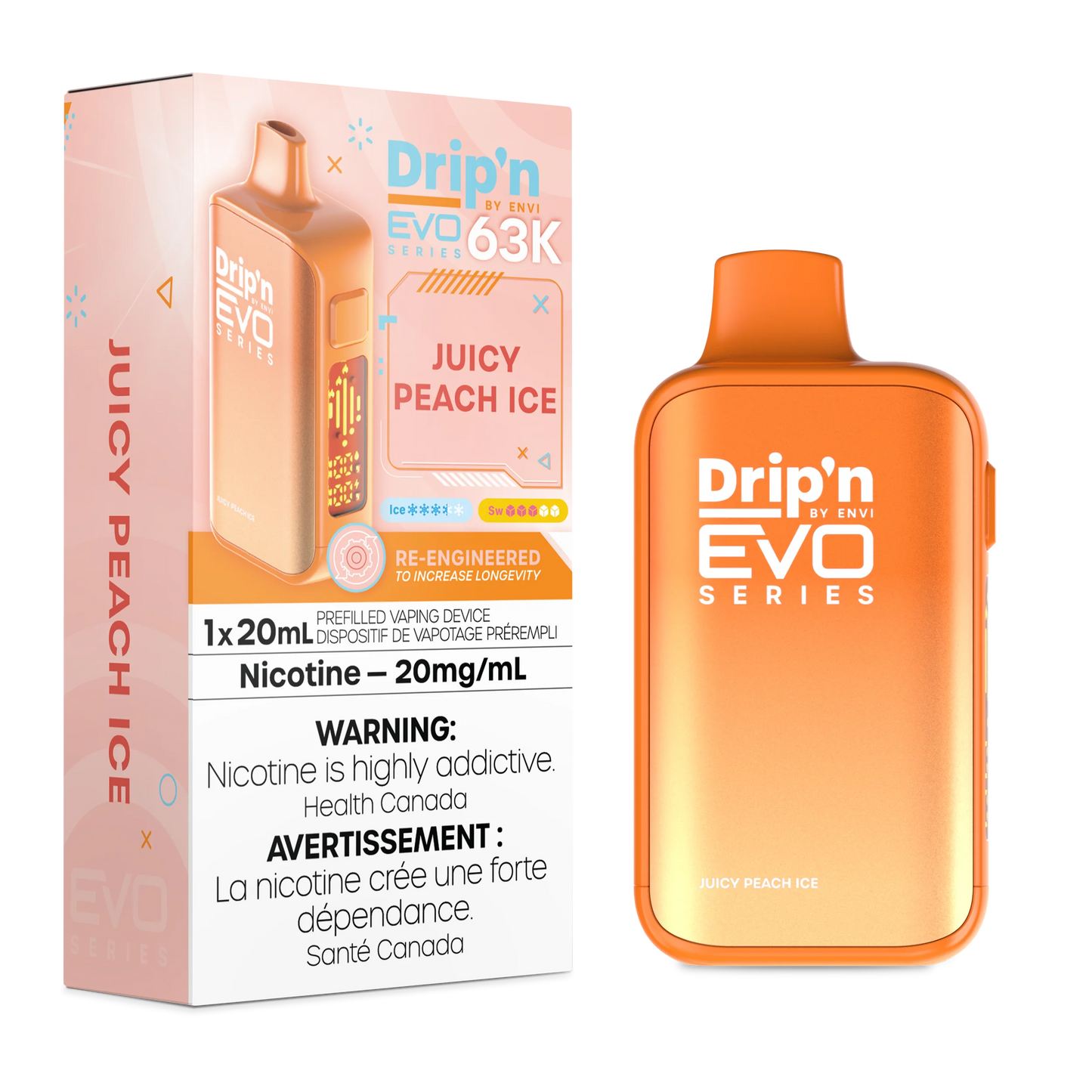 Drip’n 63k juicy peach ice (Provincial tax)