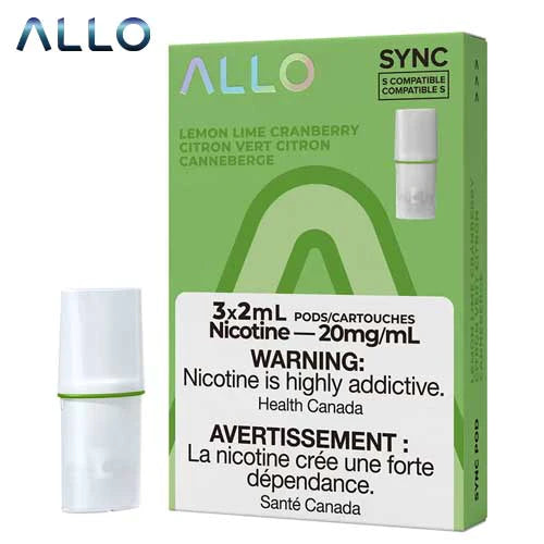 Allo Sync 3pods Lemon Lime Cranberry (3x2ml) (Provincial Tax)