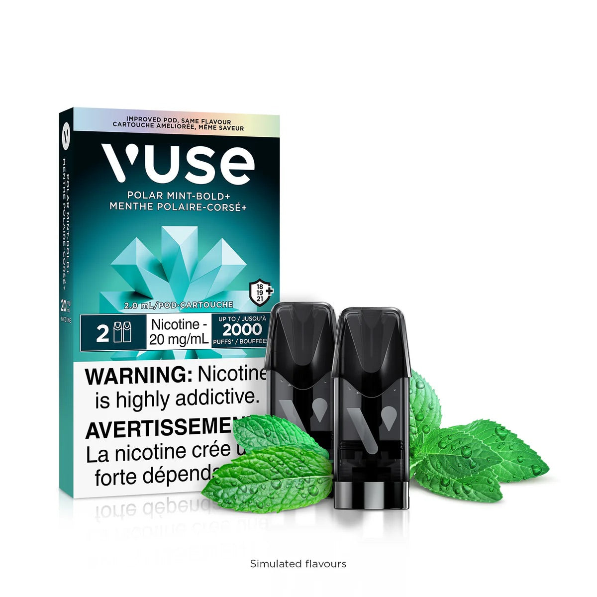 Vuse ePod 20mg Polar Mint Bold+ x2 (Provincial Tax)