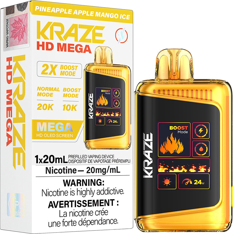 Kraze 20k Pineapple Apple Mango ice (Provincial Tax)