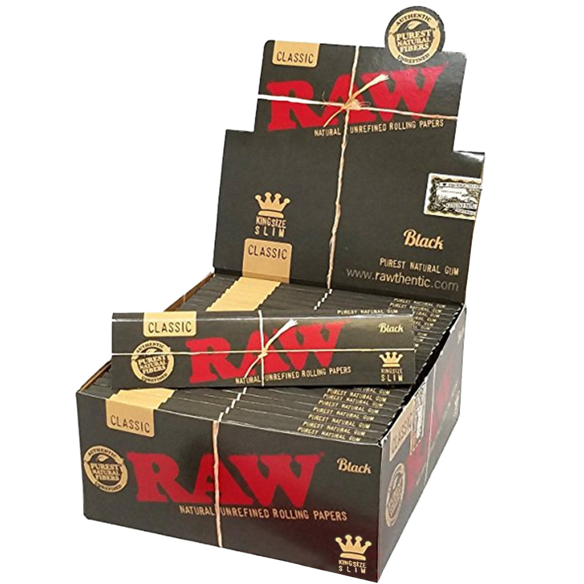 Raw Rolling Paper Black King Vegan Gum