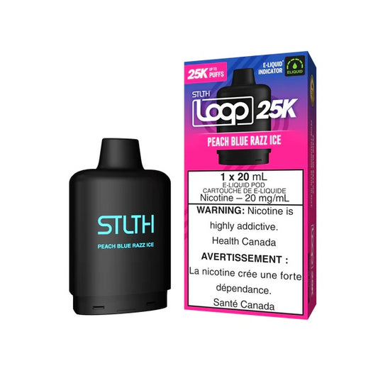 Stlth Loop 25k peach blue razz ice (Provincial ice)