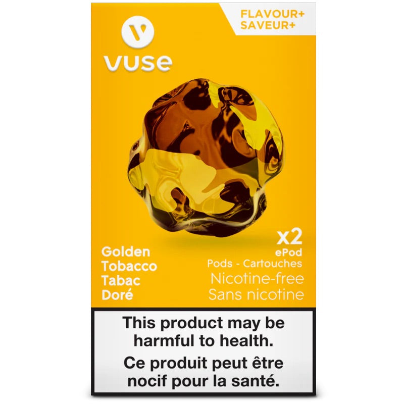 Vuse ePod Nicotine Free Golden Tobacco x2 (Provincial Tax)