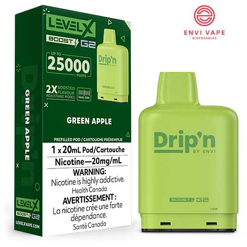 Drip’n Level x Boost G2 25k Green Apple (Provincial Tax)