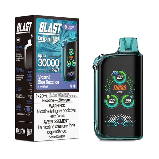 Drip’n ENVI fasta blast 30k blue razz ice (provincial tax)