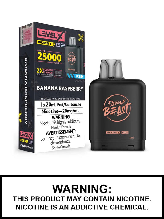 Flavour Beast Level x Boost G2 25k Banana Raspberry (Provincial Tax)