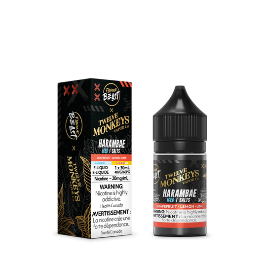 Flavour Beast X 12 Monkeys E-liquid 20mg/30ml Harambae Iced