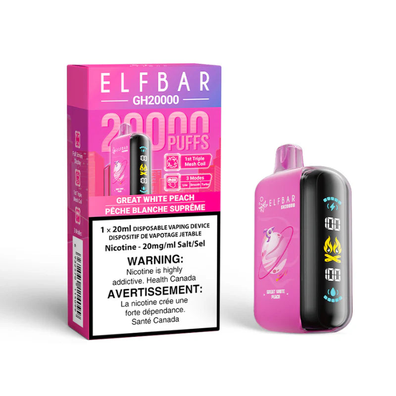 ELFBAR GH 20000 Great White Peach(provincial tax)