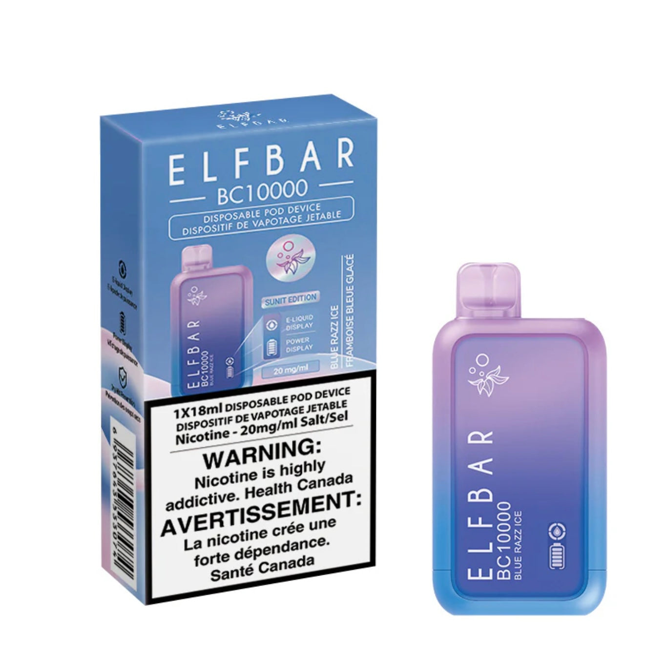 ELFBAR BC 10000 Blue Razz ice (Provincial Tax)