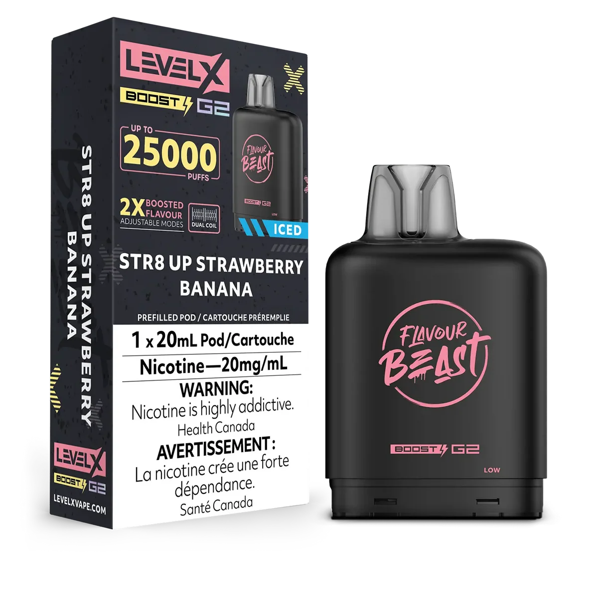 Flavour Beast Level x Boost G2 25k Str8 up Strawberry Banana*