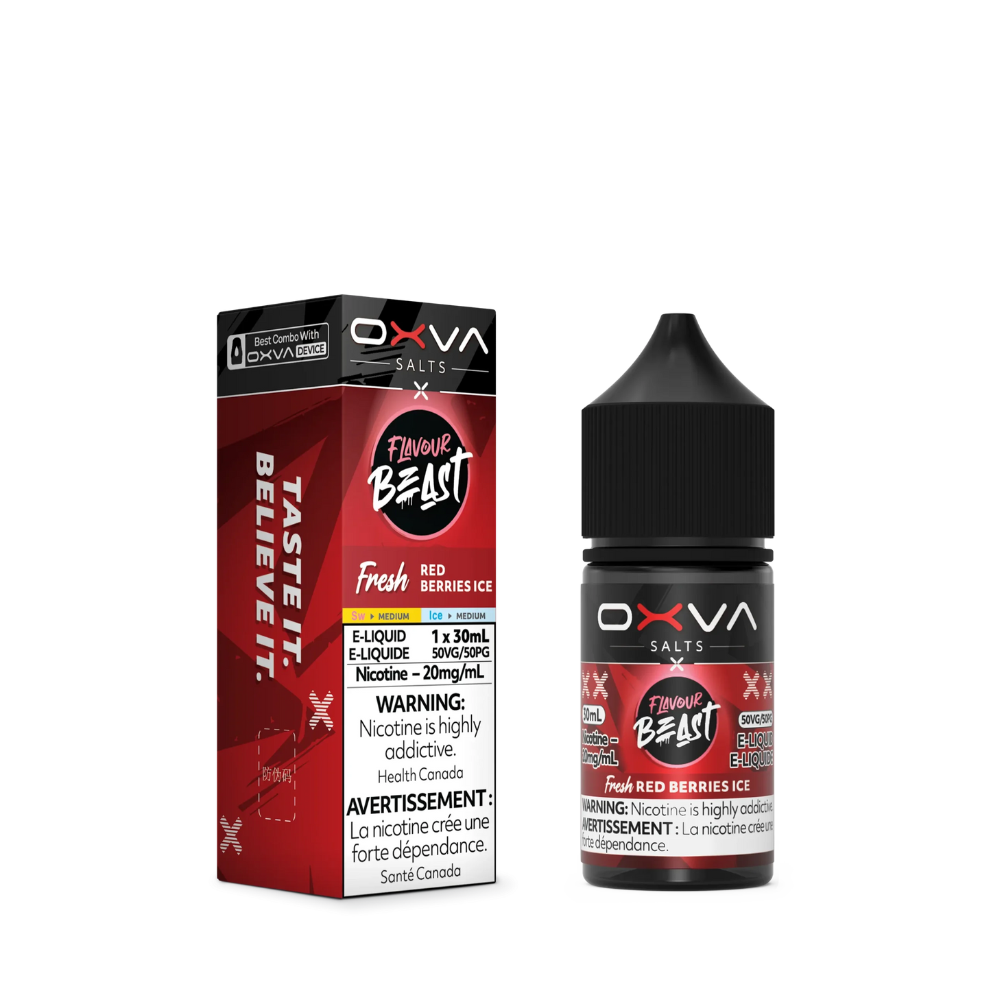 Flavour Beast x OXVA E-Liquid 20mg Fresh Red Berries Ice