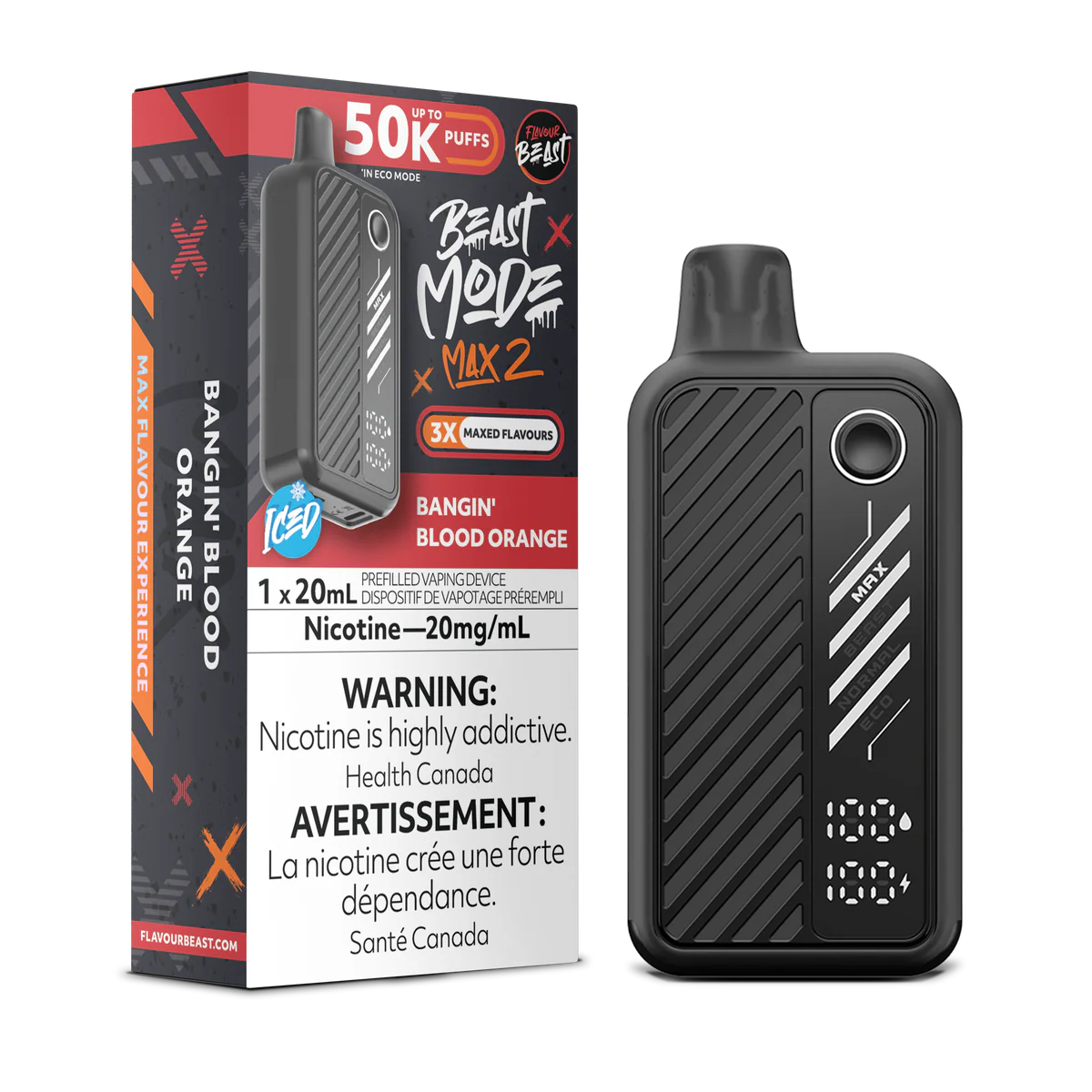 Flavour beast mode max 2 50k Bangin Blood Orange*