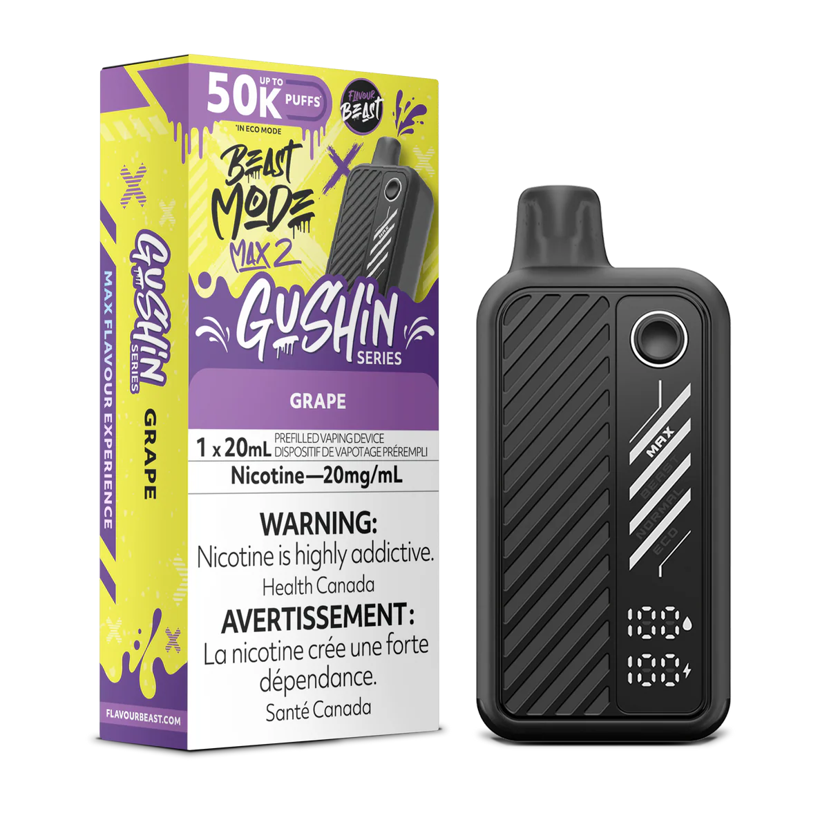 Flavour Beast Beast Mode Max 2 gushin grape (provincial)