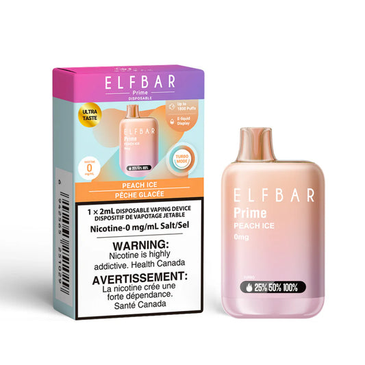 Elfbar 1800 Nicotine Free Peach Ice (Provincial Tax)