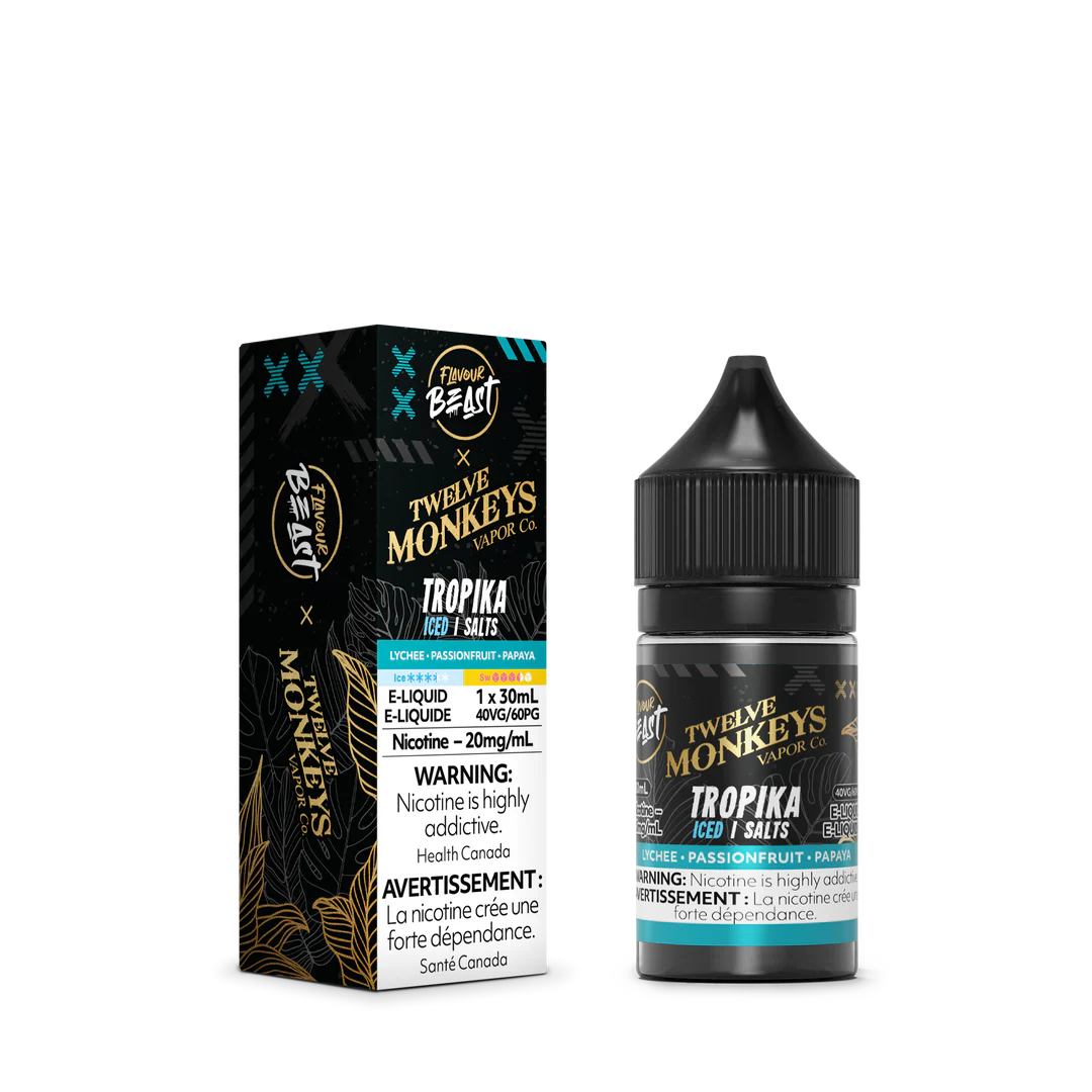 Flavour Beast X 12 Monkeys E-liquid 20mg/30ml Tropika Iced