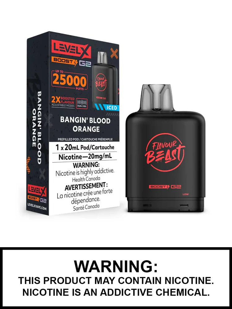 Flavour Beast Level x Boost G2 25k Bangin Blood Orange