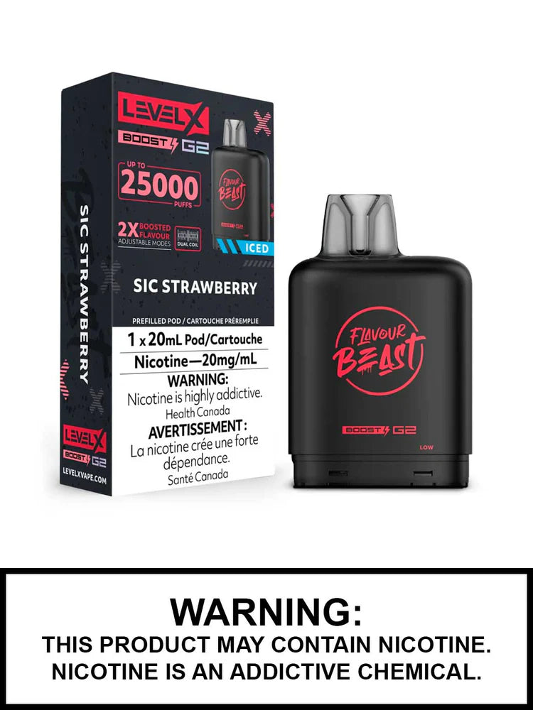 Flavour Beast Level x Boost G2 25k Sic Strawberry