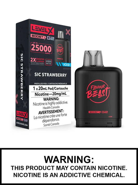 Flavour Beast Level x Boost G2 25k Sic Strawberry