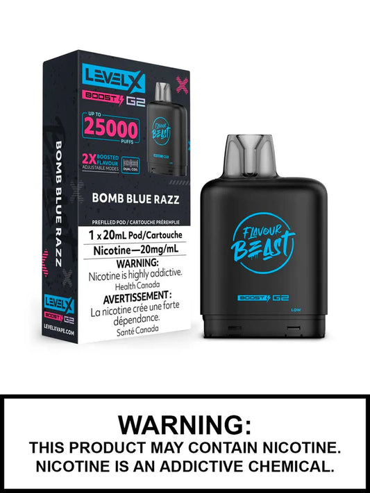 Flavour Beast Level x Boost G2 25k Bomb Blue Razz