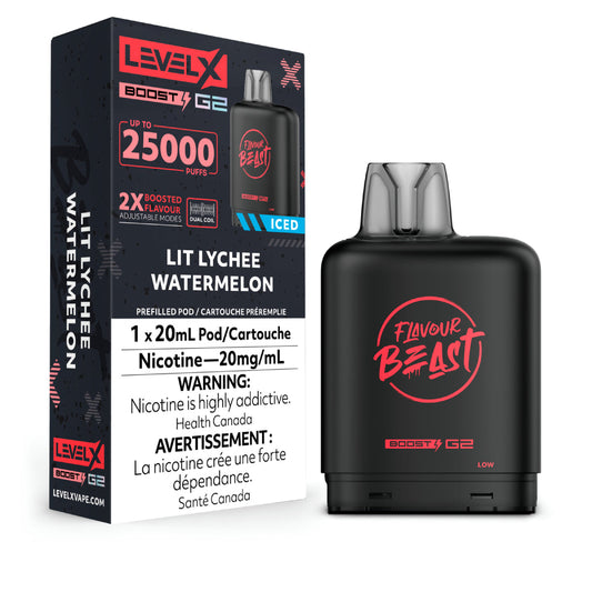 Flavour Beast Level x Boost G2 25k Lit Lychee Watermelon (Provincial Tax)