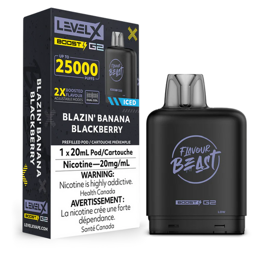 Flavour Beast Level x Boost G2 25k Blazzin Banana Blackberry *