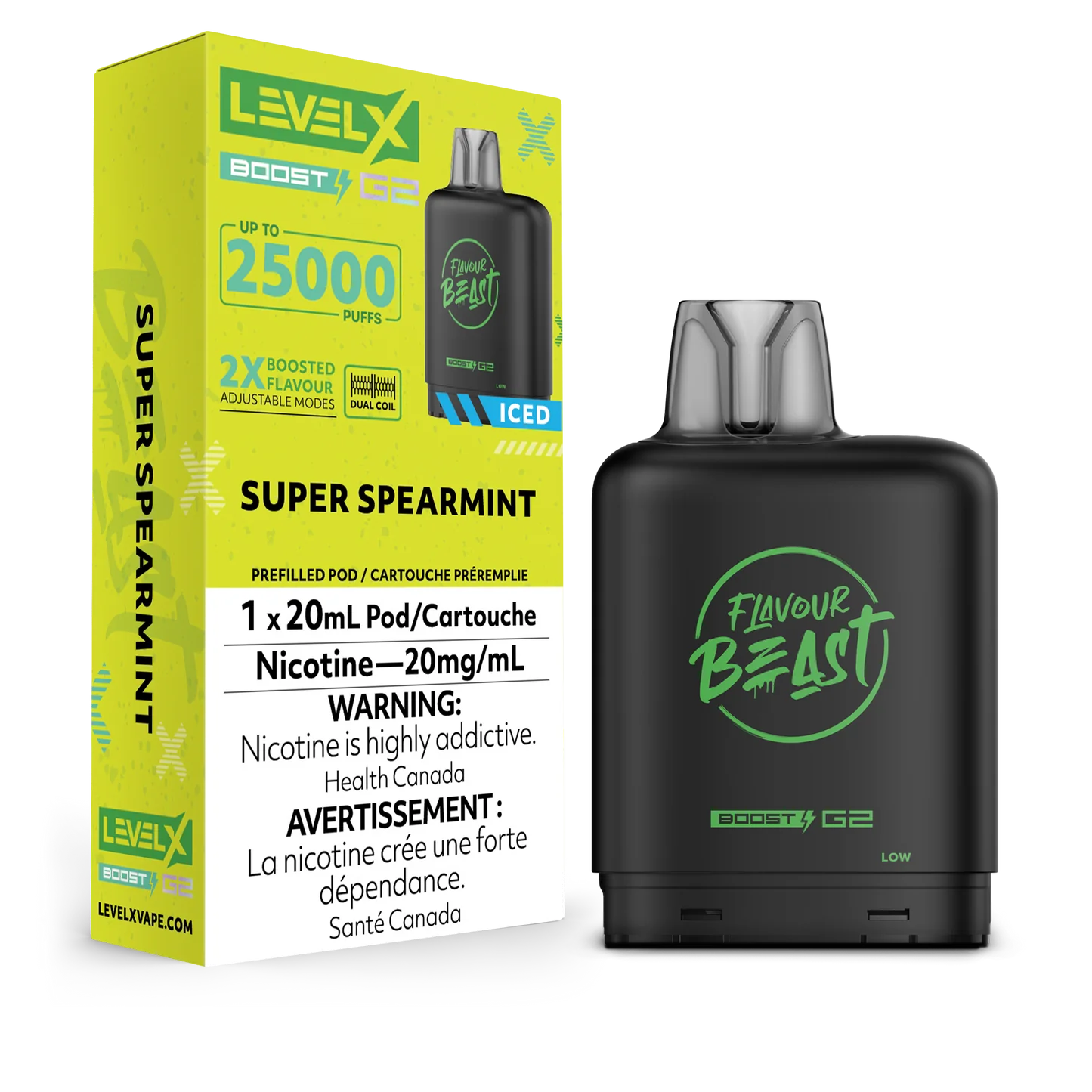 Flavour Beast Level x Boost G2 25k Super Spearmint *