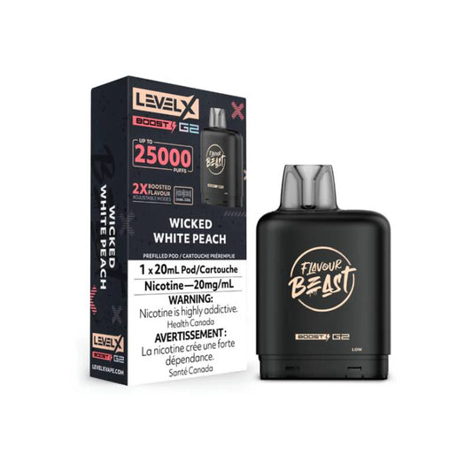 Flavour Beast Level x Boost G2 25k Wicked White Peach (Provincial Tax)