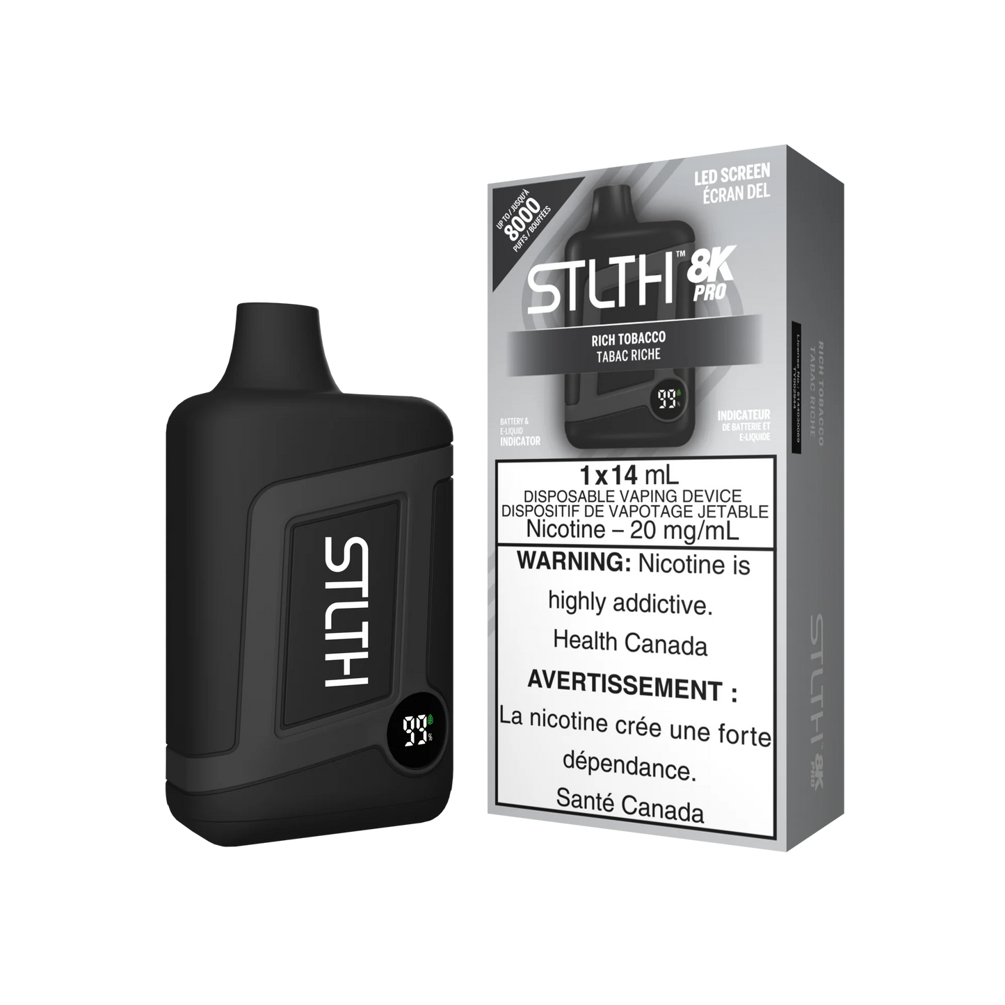 Stlth 8k pro Rich Tobacco (Provincial Tax)