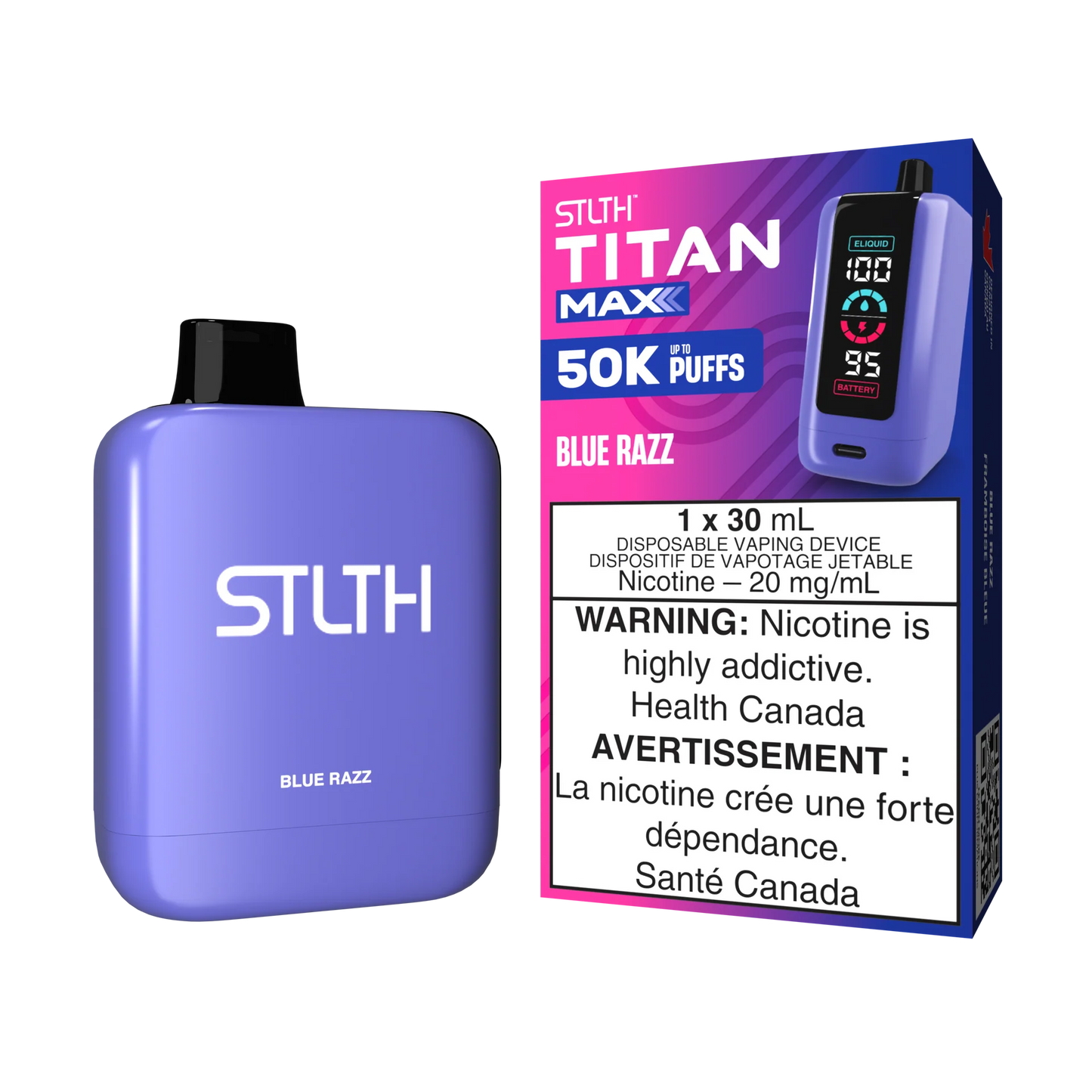 Stlth Titan Max 50k Blue Razz (Provincial Tax)