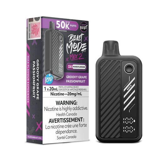 Flavour Beast Max 2 50k Groovy grape Passionfruit ( Provincial tax )