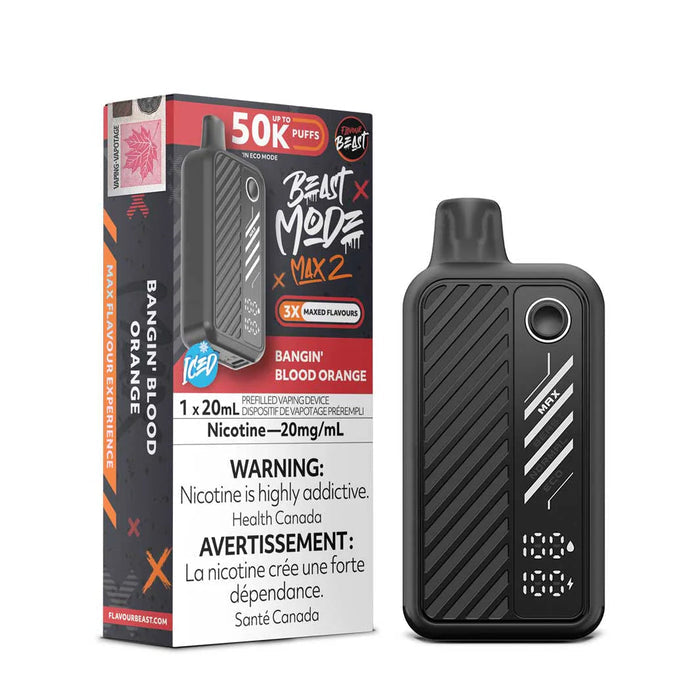 Flavour Beast Max 2 50k Bangin’ blood orange ( Provincial tax )